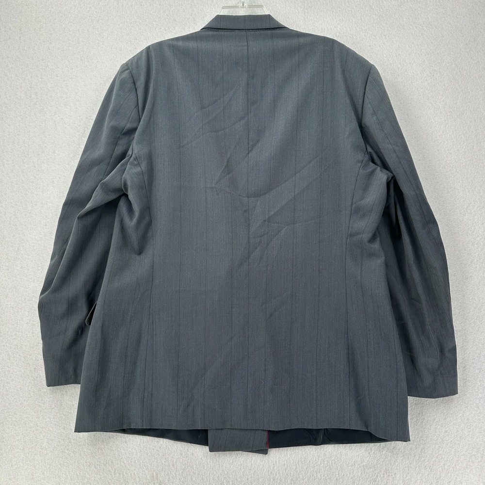 Stafford Mens Blazer Jacket 42R Sport Coat Suit Double Breasted Bluish Grey - Picture 2 of 11